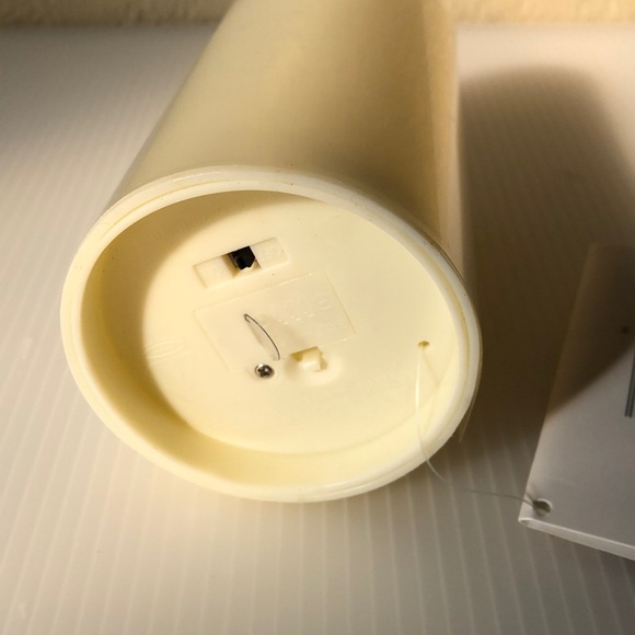 LED Prayer Christian Candle Cream Color Decorative with Blue Cross Design - Picture 4 of 4